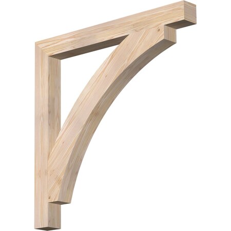 Ekena Millwork Thorton Block Smooth Bracket, Douglas Fir, 3 1/2"W x 36"D x 36"H BKT04X36X36THR05SDF